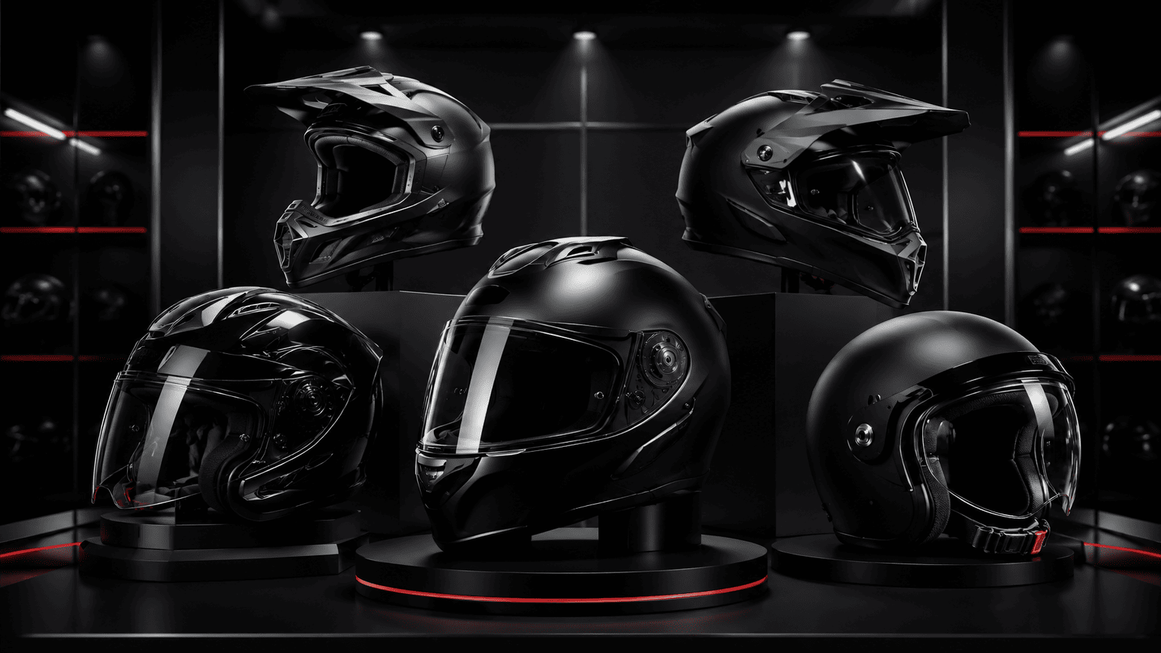 Diferentes tipos de cascos de moto