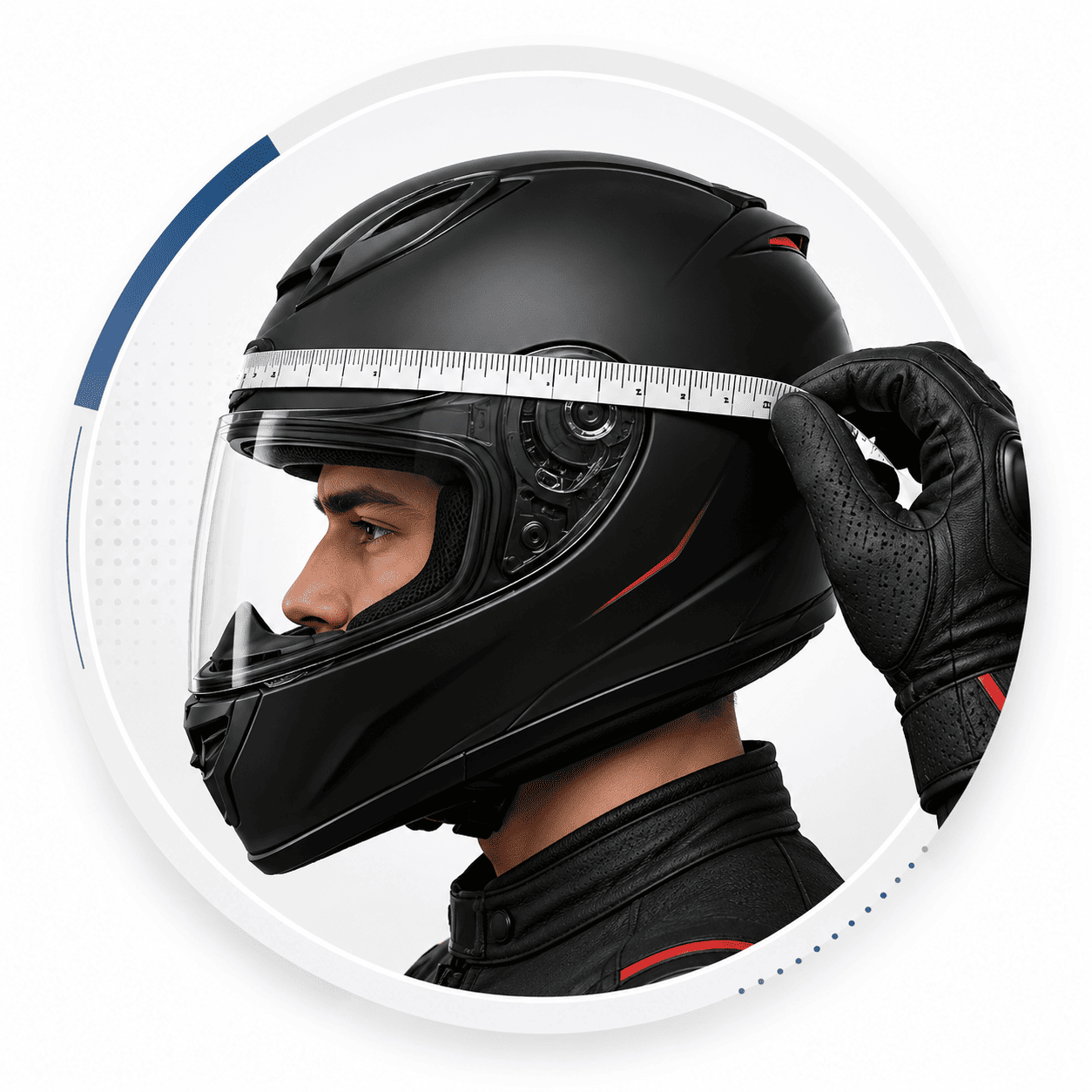 Ajuste correcto de casco de moto